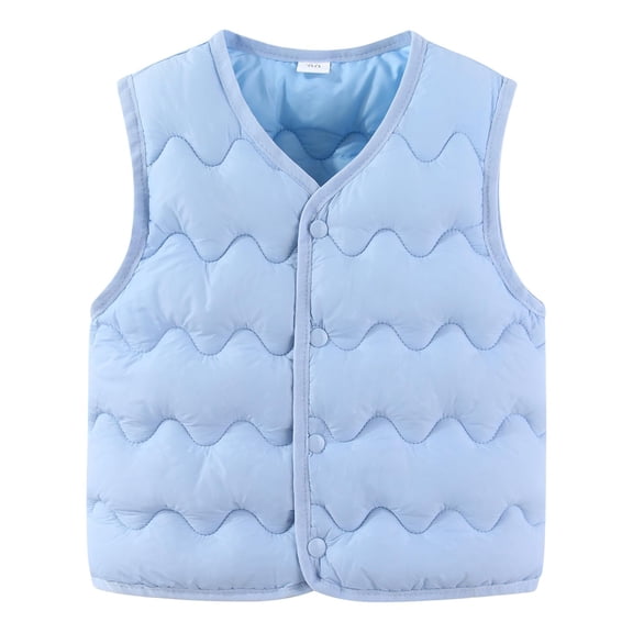 EnJoCho Kids Quilted Vest Winter Padded Waistcoat Thin Insulated Layer for Small Medium Sizes Girls Boys Inner Outer Wear