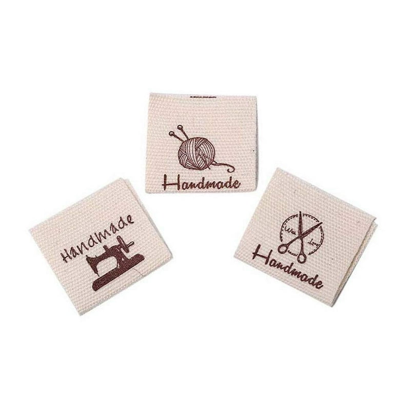 150Pcs Handmade Sew-on Woven Cloth Labels Sewing Crafting Fabric Tags for  Clothes Dolls Hats Shoes Sewing Crafts DIY 