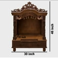 thumbnail image 3 of Wooden Temple| Antique Handcarved Mandir with Drawers And Cabinet| Temple Puja Mandir for Home & Office | Pooja Ghar| Rosewood Wooden mandir, 3 of 4