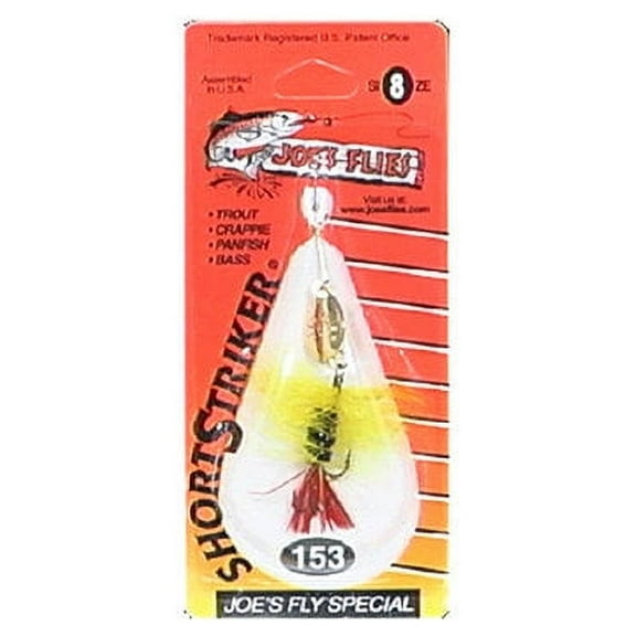 Joe's Flies Inline Spinner, Size 8, Yellow Red