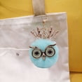 thumbnail image 4 of Tnobhg Keychain Pendant Cartoon Owl Shape Big Eyes Shiny Sequin Antler Decor Soft Plush Shoulder Bag Schoolbag Decoration Pendant, 4 of 8