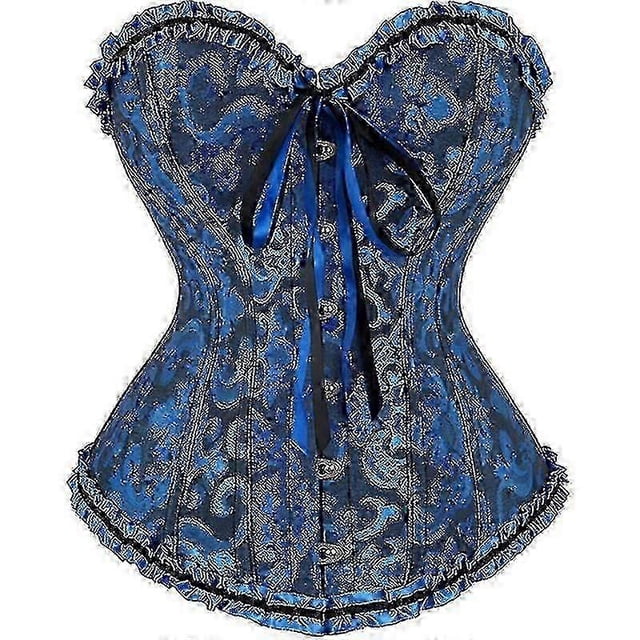 Mimigo Women Lace Up Back Sexy Floral Corset For Women Lingerie Bustier Top Plus Size