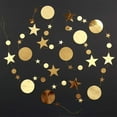 thumbnail image 3 of FZFLZDH 3Pcs Gold Party Decoration Circle Dot Star Garland Banner Bright Paper Streamer Hanging Decorations Glitter Star Bunting Banner Backdrop for Engagement Wedding Baby Shower Christmas Birthday, 3 of 7