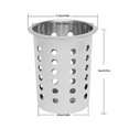 thumbnail image 7 of 6-Hole Stainless Steel Flatware Cylinder Holder Silverware Utensil Holder Organizer, Commercial Utensil Storage Caddy Drying Rack Countertop Silverware Organizer (15.16 * 11.89 * 7, 7 of 7