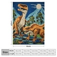 thumbnail image 4 of RUIYC T-Rex Kids Bedding Super Soft Throw, () White, 4 of 6
