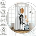 thumbnail image 4 of Boho Shower Curtain Sun in The Woman''s Hands Modern Geometric Watercolor Plants Shower Curtains Decorative for Bathroom Waterproof Fabric Shower Curtain with Hooks 36x72 Inches, 4 of 6