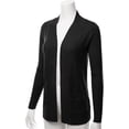 thumbnail image 2 of TheLovely Women & Plus Open Front Drape Classic Knit Cardigan With Pockets, 2 of 5