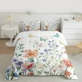 thumbnail image 2 of Manfei Floral Butterflies 3-Piece Full Size Comforter Sets for Female Girls,Spring Graden Bedding Comforter Set,Flowers Blossoms Lightweight Bedding Sets,Ultra Soft Home Decor, 2 of 8
