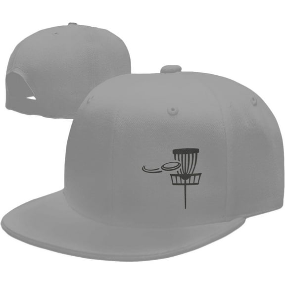 Disc Golf Basket with-Flying-Disk Hats for Men Black Hat Flat Bill Mens Trucker Hats Classic Baseball Cap
