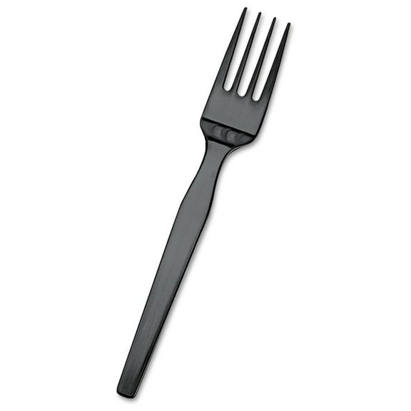 SmartStock Plastic Cutlery Dispenser Refill Forks in Black