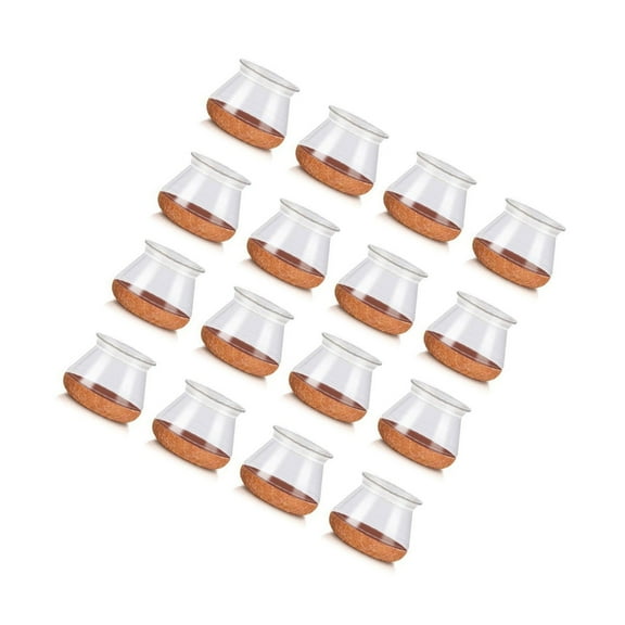 TIERPOP 16Pcs Small Silicone Chair Leg Floor Protectors Stool Leg Protectors Caps Felt Pad Furniture Leg Caps