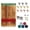 Slight burnt color, variant on Grhonior Horse Racing Board Game Thickened Wood Finish Line Horse Race Game with 11 Metal Horses for Parties and Gambling
