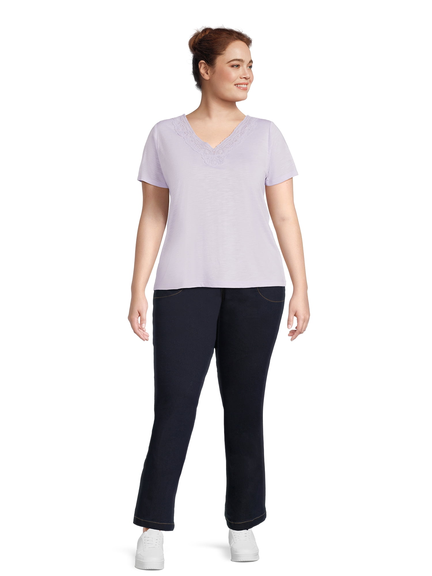 JMS Just My Size by Hanes Women's Plus Size 4 Pocket Bootcut Jeans, Single and 2-Pack