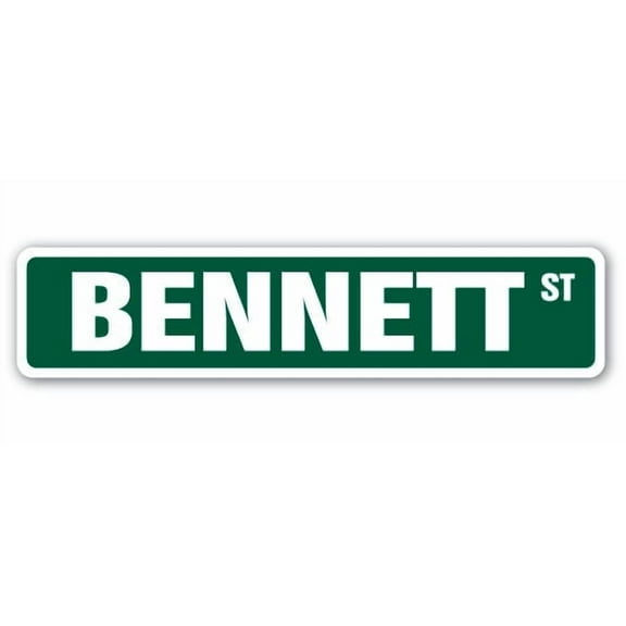 BENNETT Street Sign Childrens Name Room Sign | Indoor/Outdoor | 36" Wide