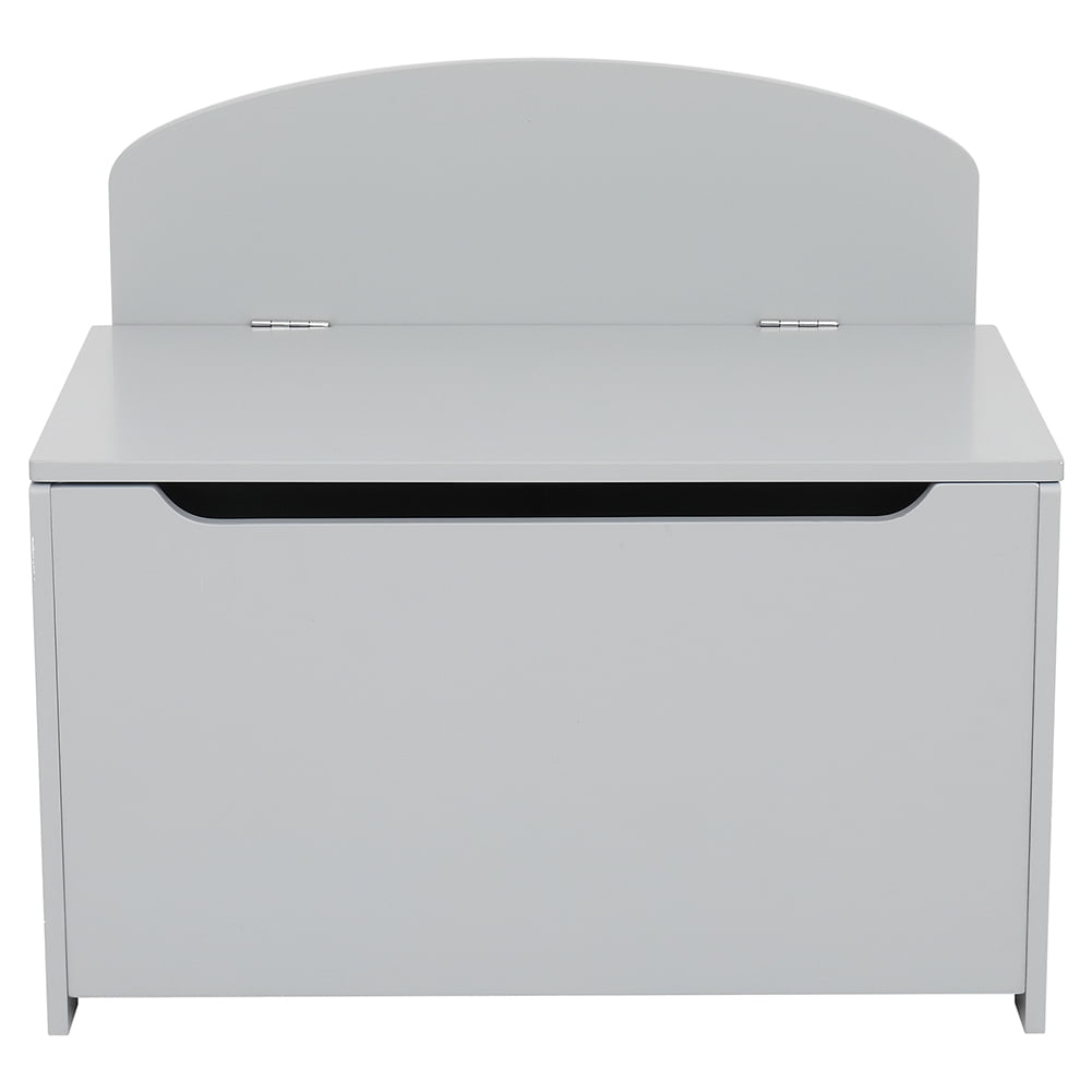 Kepooman Storage Chest, Retro Toy Box Organizer with Flip-Top Lid Handles and Safety Hinges, Sturdy Entryway Storage Bench, Wood Look Accent Furniture, Grey Kepooman Storage Chest, Retro Toy Box Organizer with Flip-Top Lid Handles and Safety Hinges, Sturdy Entryway Storage Bench, Wood Look Accent Furniture, Grey