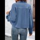 thumbnail image 4 of Chaquetas Informales de para Mujer, Chaquetas con Botones, Blusas de Larga de Moda para Otoño. Azul L, 4 of 7