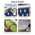 thumbnail image 7 of 4th of July RV Awning Sun Shade Screen 9'X15.3' American Flag Mesh Sunscreen Patriotic Stars Stripes Red White Blue Awning Shade Screen with Zipper UV Blocker Completed Kits for RV Motorhome Camper, 7 of 7