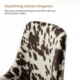 thumbnail image 5 of Home Office Computer Desk Chair Upholstered Swivel Adjustable Study Task Chairs Gold Base Cow COWHIDE, 5 of 11