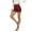 Rose Red, variant on Women's High Waisted Leather Shorts - Casual Shiny Leg, Elastic Waist, Side Zipper, Above Knee, Polyester/Spandex, All Seasons