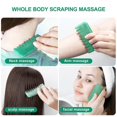 thumbnail image 3 of Peine de jade Gua Sha, herramienta de masaje con diseño de doble función para la relajación del cuero cabelludo y el cuerpo., 3 of 5