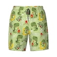 thumbnail image 4 of Lsque Mens Swim Trunks Cute Dinosaurs Cartoon Pattern - Bathing Suit Compression Liner - Beach Swim Shorts Swimwear - (S-3XL) - Stretch Quick Dry -XX-Large, 4 of 9