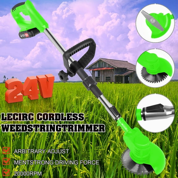 Bilqis Foldable String Grass Trimm Er Weed Eater Without 24V Lithium- Batteries