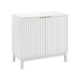 thumbnail image 4 of JERFIT Mid-Century Modern 2 Door Storage Cabinet with Fluted Fronts, White Accent Console Cabinet for Entryway, Dining Room & Living Room, 4 of 6