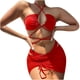 thumbnail image 1 of Traje de baño de 3 piezas con cintura alta y tirantes cruzados para mujer Fridja  nalpqowj51226, 1 of 1