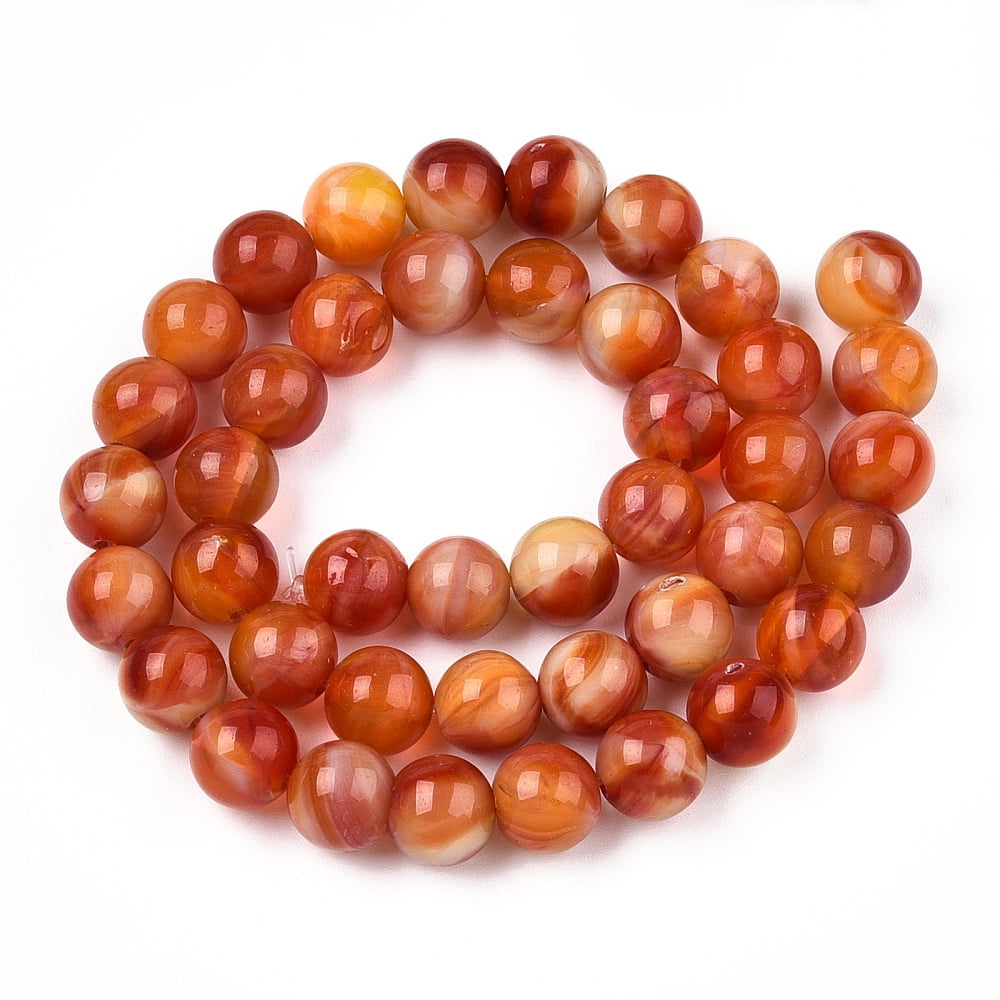 Glass Round Beads Strands Imitation Stones Round Chocolate 8~8.5x8mm Hole: 1mm about 46~52pcs/strand 14.17''~15.35''(36~39cm)