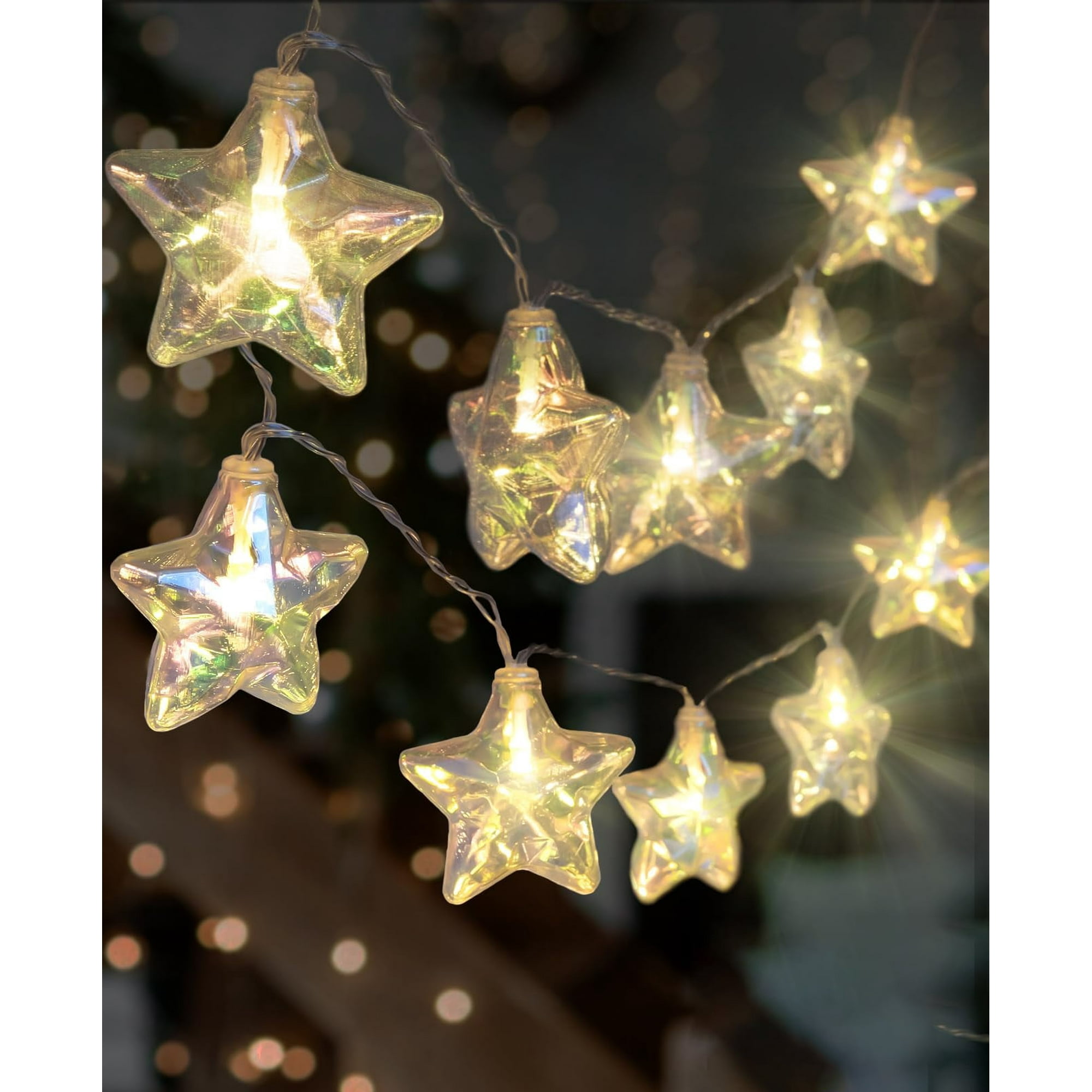 Star LED String Lights – Battery - Powered 40 LED Twinkling Fairy Lights with Remote, Waterproof Design for Indoor/Outdoor, Christmas, Wedding, Bedroom Ambiance