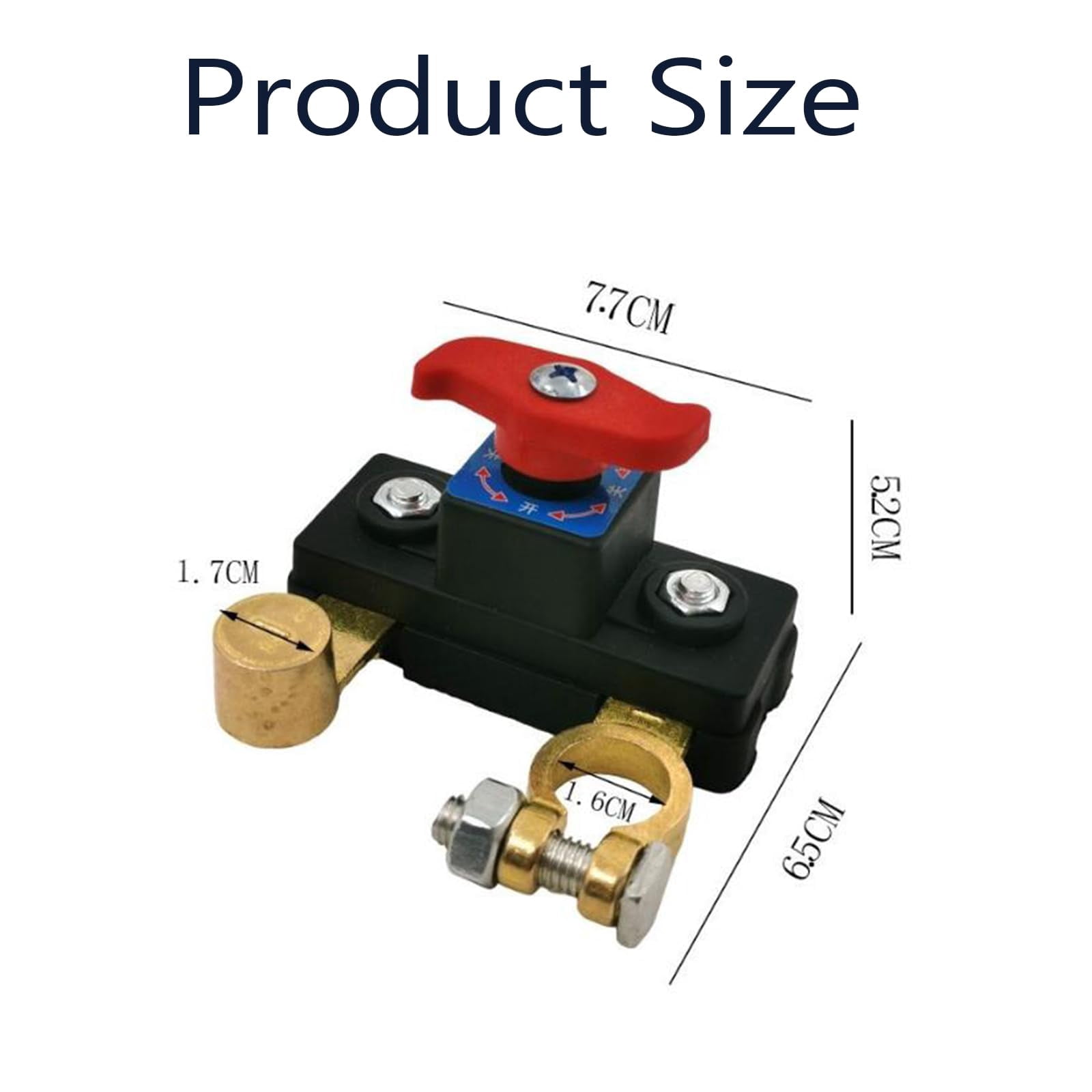 Universal Battery Disconnect & Leak Protector, Corta Corriente De Bateria, Battery Cut off Switch 12v-24v Heavy Duty, Pure Copper, Manual Adjustable Kill Switch for Truck Car Rv Boat (1pc)