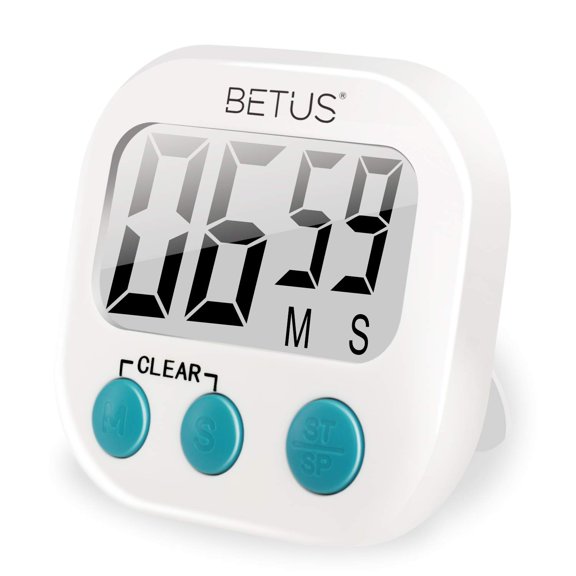 Betus Digital Kitchen Timer - Magnetic Backing - Stopwatch Count Up and Down