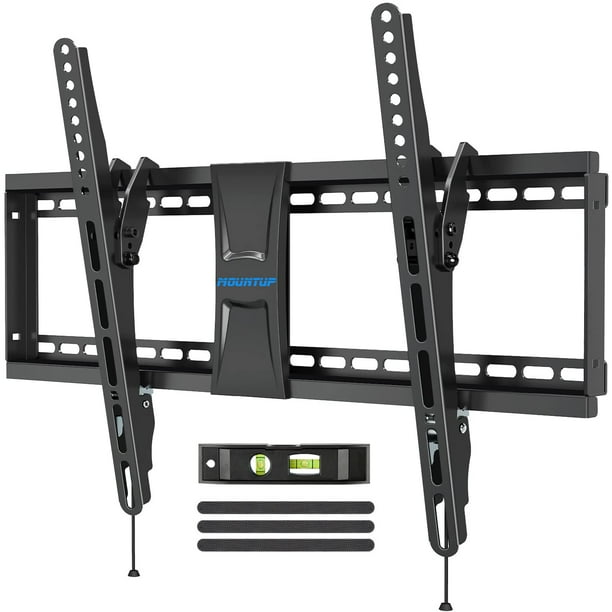 MOUNTUP Soporte de pared para TV con certificación UL, soporte de montaje inclinable para TV para la mayoría de pantallas planas de 37 a 82 pulgadas/TV curvadas, montaje en pared de perfil bajo, ahorr