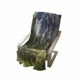 thumbnail image 4 of Yosemite Soft Flannel Fleece Blanket, North Dome as Seen from the Valley with Wooden Walkway Yosemite National Park, Cozy Plush for Indoor and Outdoor Use, 60" x 80", Green Charcoal, by Ambesonne, 4 of 6