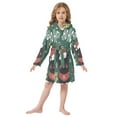 thumbnail image 6 of FORMRS Niños Bathrobe Unisex Hooded Robe Soft Plush Pajamas Sleepwear, Size 2-3T, Christmas Cat, 6 of 7