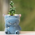 thumbnail image 3 of Product Category Flower Pots 2 - Cartoon Pet Succulent Pot for Indoor Balcony Home Ceramic Breathable Pot with Drain Holes Entryway Decorative Planter, 3 of 7