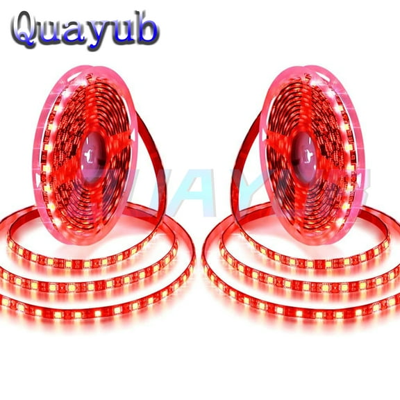 Black PCB 16.4ft 5M 3528 SMD 300 Waterproof LED Flexible Strip Lights Lamp 12V