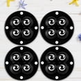 thumbnail image 4 of Mini Ruedas Giratorias 4 Uds Mini ruedas giratorias sin ruido ruedas pequeñas autoadhesivas (Cuenta de acero negro), 4 of 5