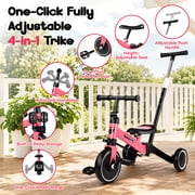 WLRETMCI Toddler Balance Bike for Boys and Girls Age 2 to 5 Years, 12 Inch Kids Training Balance Bicycle with Adjustable Seat and Handlebar, Pink