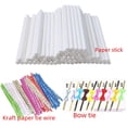 thumbnail image 1 of Palitos de papel para piruletas, papel kraft para hornear, corbata de seda, corbata de color para envolver alimentos, palitos de papel de seda, 1 of 4