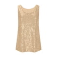 thumbnail image 5 of Scyoekwg Kids Tank Tops for Girls Sequin Sleeveless Tank Top Round Neck Sparkly Glitter Top Casual Birthday Party Shirts (Gold,4-5 Years), 5 of 8