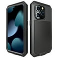 thumbnail image 3 of for iPhone 15 Pro Max Case, 360 Full Body Protective Cover Heavy Duty Shockproof Armor Aluminum Alloy Metal Case with Silicone Built-in Screen Protector for iPhone 15 Pro Max, Black, 3 of 9