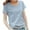 Light Blue, variant on yillto Womens Plus Size Basic Shirts V Neck Short Sleeve Casual Tshirts Summer Breathable Plain Tees