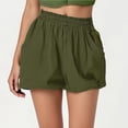 thumbnail image 3 of Bubble Shorts for Women Summer Casual Elastic High Waist Lightweight Loose Puffy Shorts with Pockets, 3 of 6