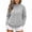Gray, variant on Sweaters for Women Loose Knit Hoodie Sweater Long Sleeve Drawstring Kangaroo Pocket Casual Pullover, S-3XL