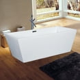 thumbnail image 3 of ALFI brand AB8833 59 inch White Rectangular Acrylic Free Standing Soaking Bathtub, 3 of 3