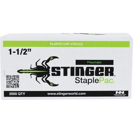 

STINGER 0136094 1-1/2 StaplePac - 7/16 Crown Staples 18ga 2000 ct