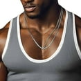 thumbnail image 4 of Busydd Tank Tops Men Casual Sleeveless Solid Color Mens Workout Shirts Breathable Summer Round Neck Mens Undershirts M, 4 of 6