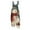 Red, variant on Women's Christmas Print Casual Loose Retro Suspender Cotton And Linen Jumpsuit, Blue, L