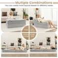 thumbnail image 4 of Costway Canapé-Lit Pliant Convertible 4-en-1 Futon de Sol Fauteuil-Lit Simple Gris, 4 of 9